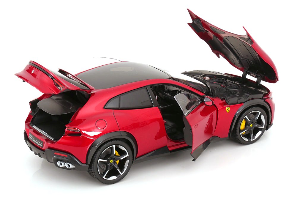 Ferrari Purosangue 2022 rosso magma with Showcase 1:18 Polistil