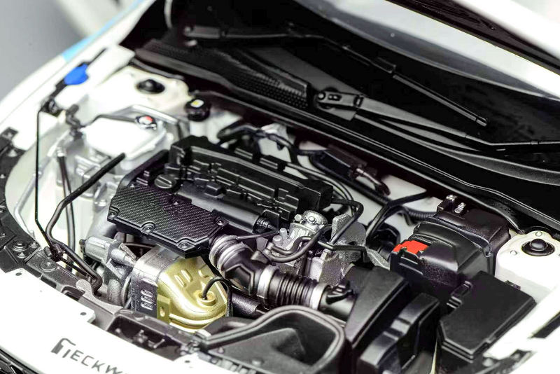 Honda Civic Type-R FL5 #100 Racing 2020 white/blue 1:18 Motorhelix