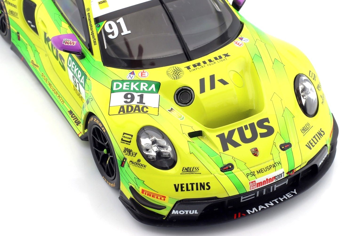 Porsche 911 GT3 R Manthey Grello #91 T.Preining DTM 2025 1:18 Ixo Models