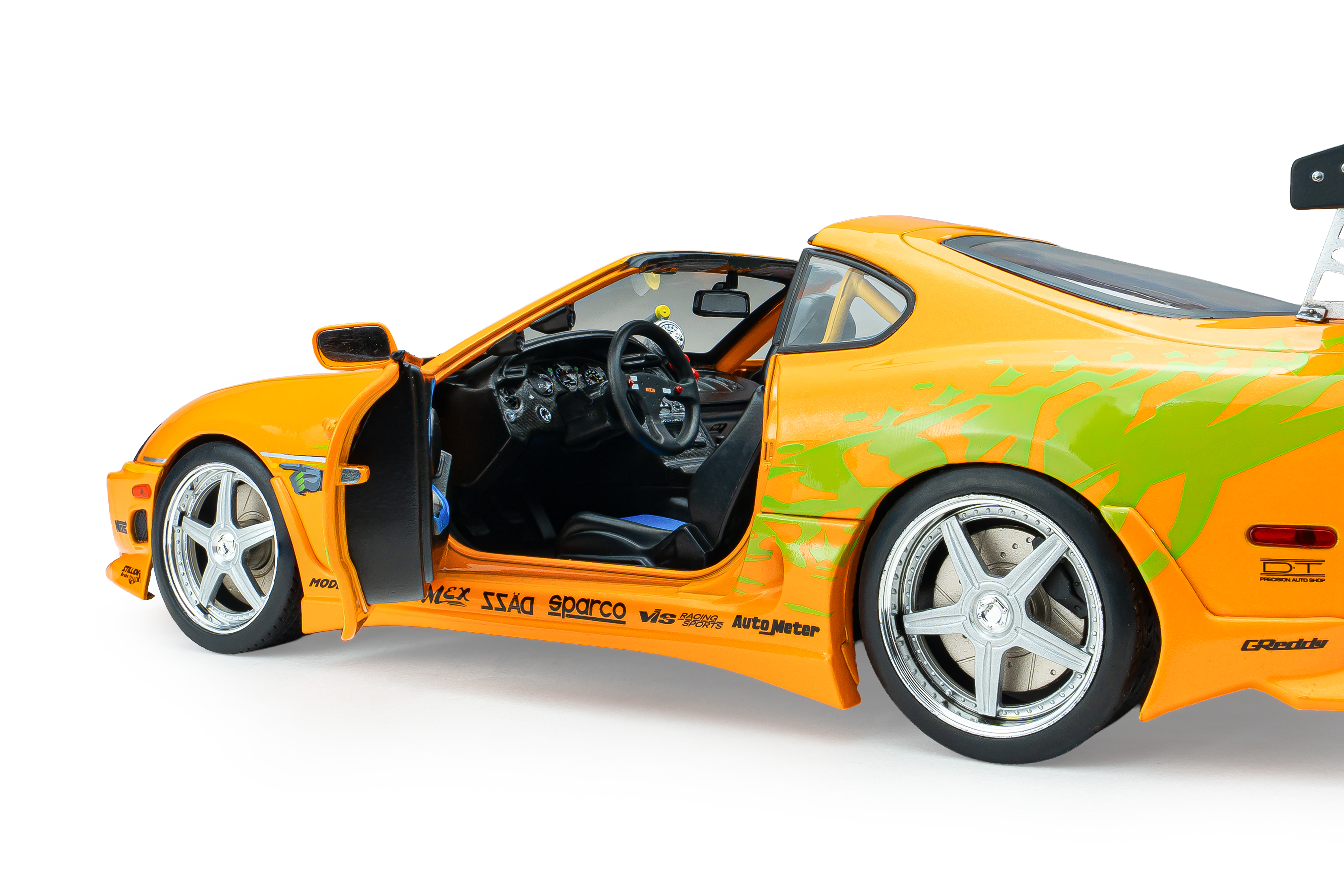 Toyota Supra MK4 A80 Fast & Furious 1 Brian Open Roof 2001 orange 1:18 Solido