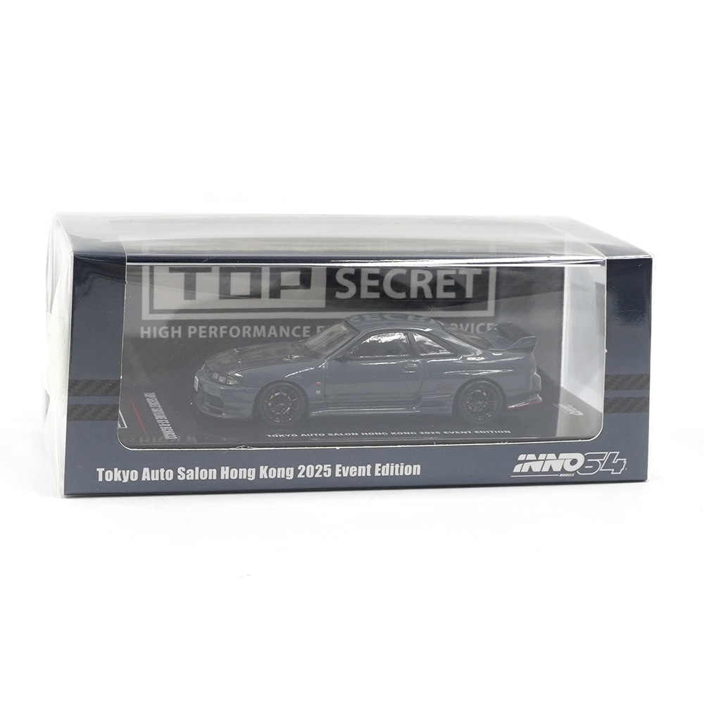 Nissan Skyline GT-R BCNR33 Top Secret Tokyo Auto Salon Hong 2025 blue 1:64 Inno Models