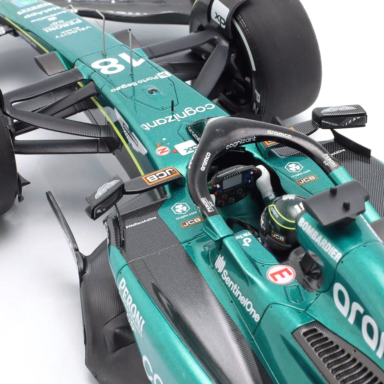 Aston Martin ARAMCO Cognizant AMR23 #18 L.Stroll Bahrain GP 2023 1:18 Minichamps 