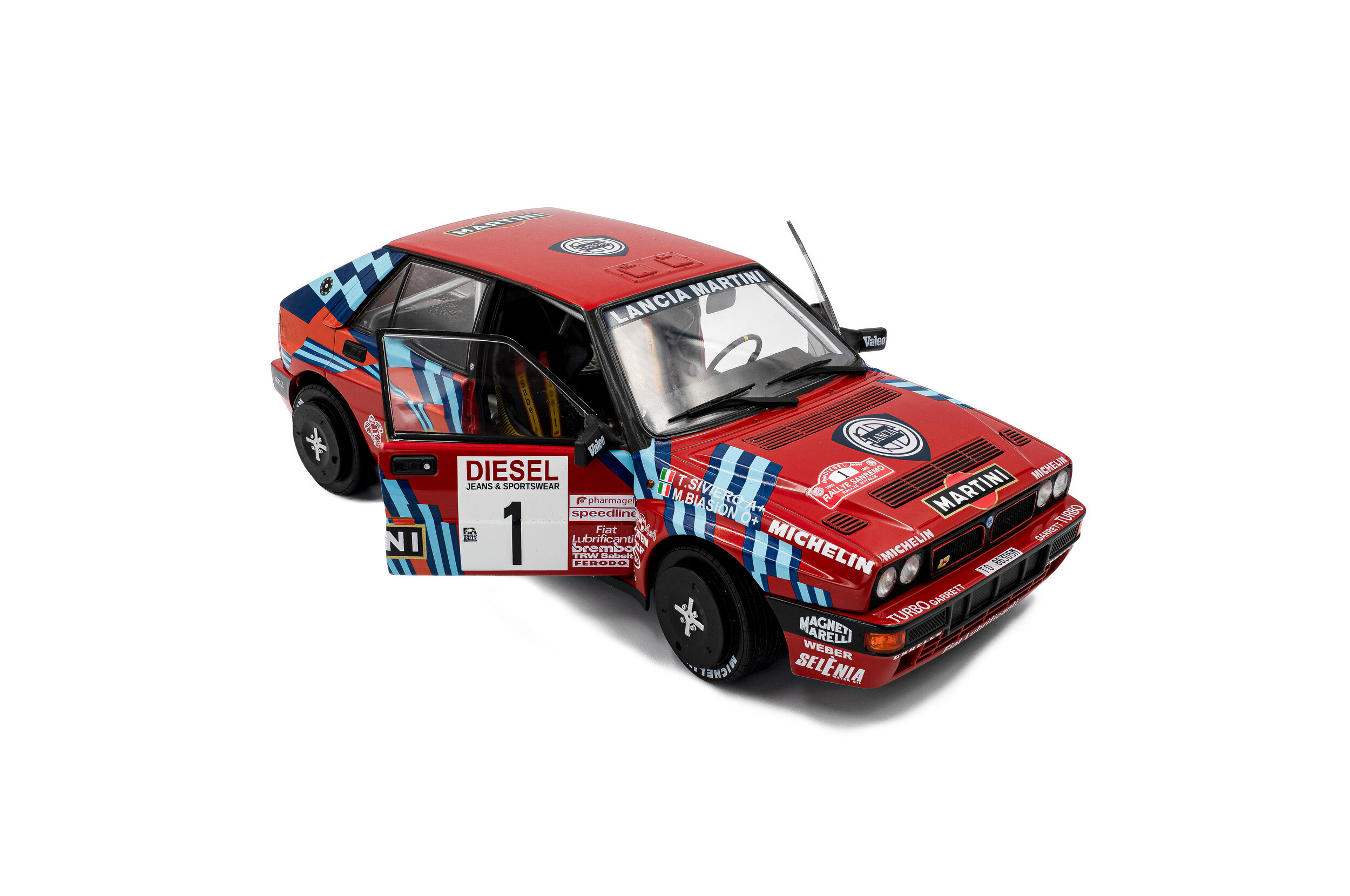 Lancia Delta HF Integrale Martini #1 Biasion/Siviero Rally Sanremo 1989 1:18 Solido