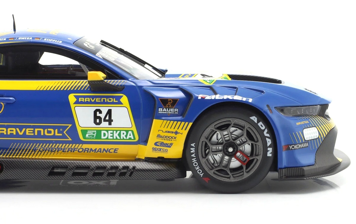 Ford Mustang GT3 HRT Ford Performance #64 Olsen/Maini/Stippler/J.Owega 24H Nürburgring 2025 1:18 Ixo Models