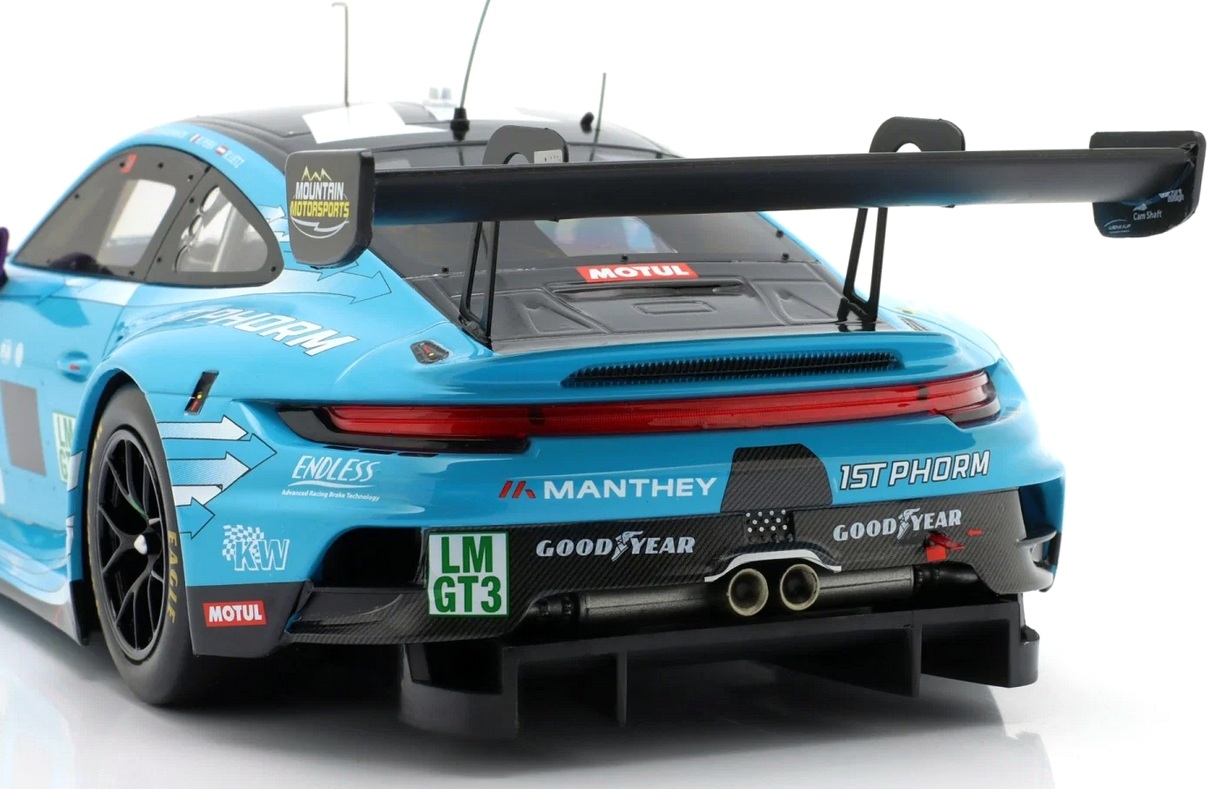 Porsche 911 GT3 R Manthey 1st Phorm #92 Hardwick/Lietz/Pera Winner LMGT3 24H Le Mans 2025 1:18 Ixo Models