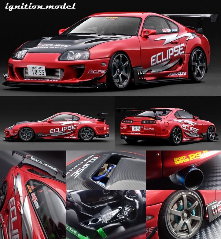 Toyota Supra RZ JZA80 ORIDO-STREET Ver.2 red 1:18 Ignition Model