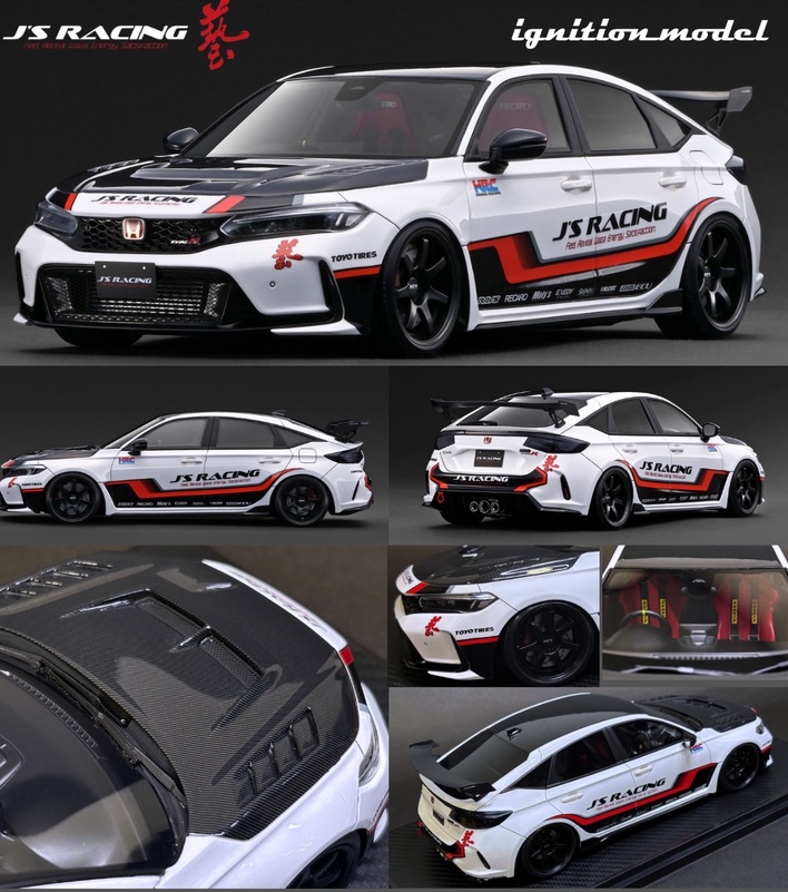 Honda Civic Type-R J'S Racing FL5 *Demo Car* white 1:18 Ignition Model