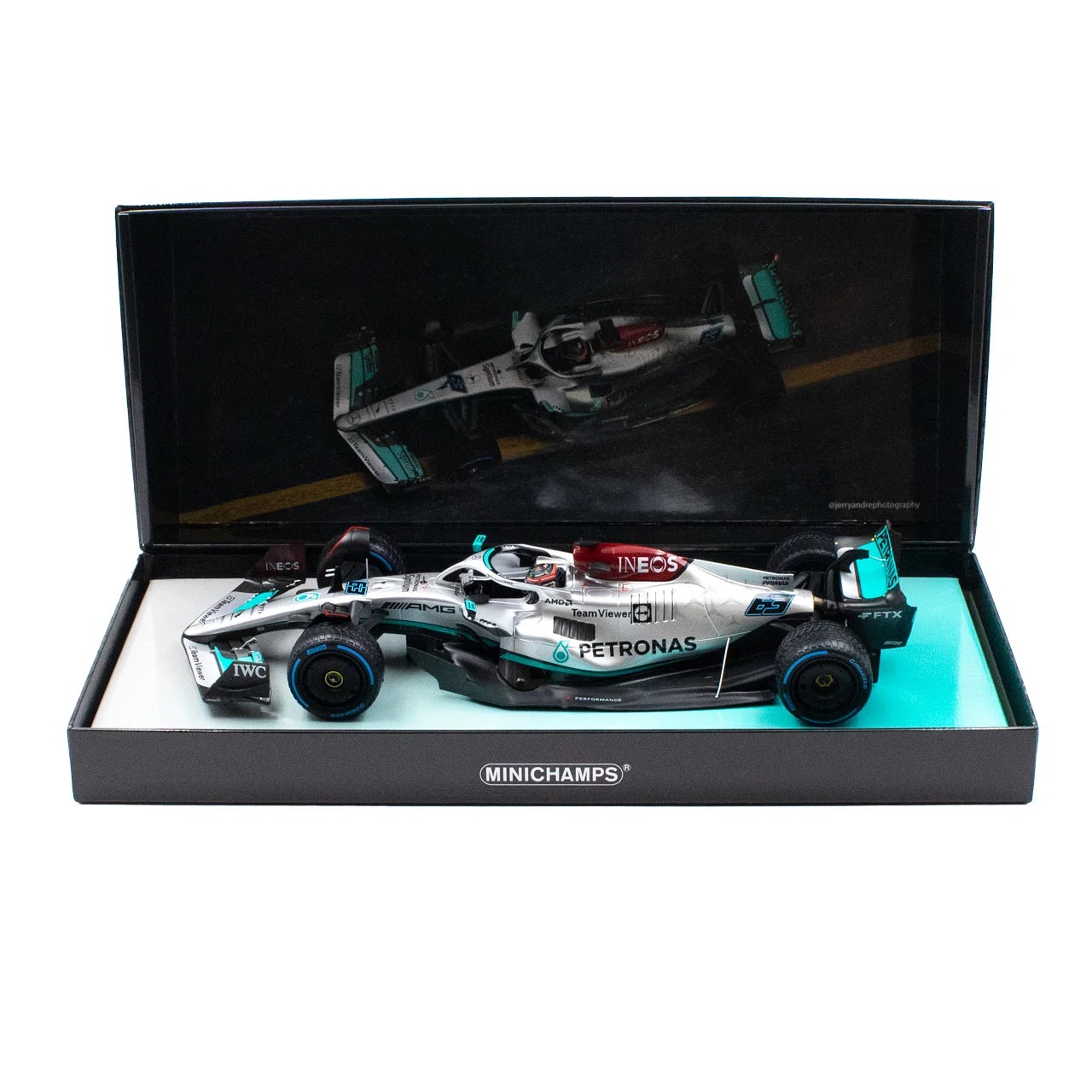 Mercedes-AMG F1 W13 #63 G. Russell 5th Monaco GP 2022 1:18 Minichamps