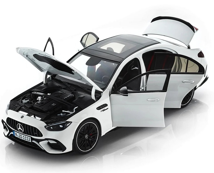 Mercedes-AMG C 63 S E Performance opalith white 1:18 NZG