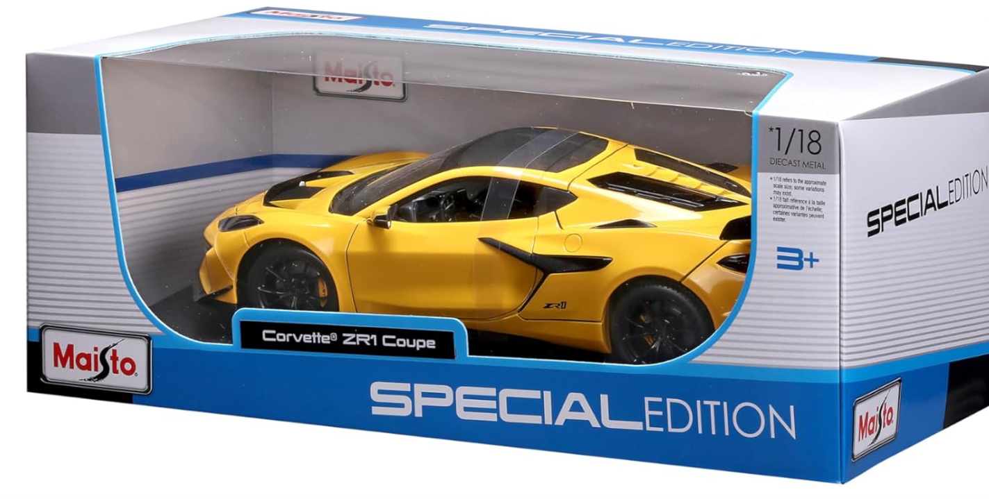 Chevrolet Corvette ZR1 2025 yellow 1:18 Maisto