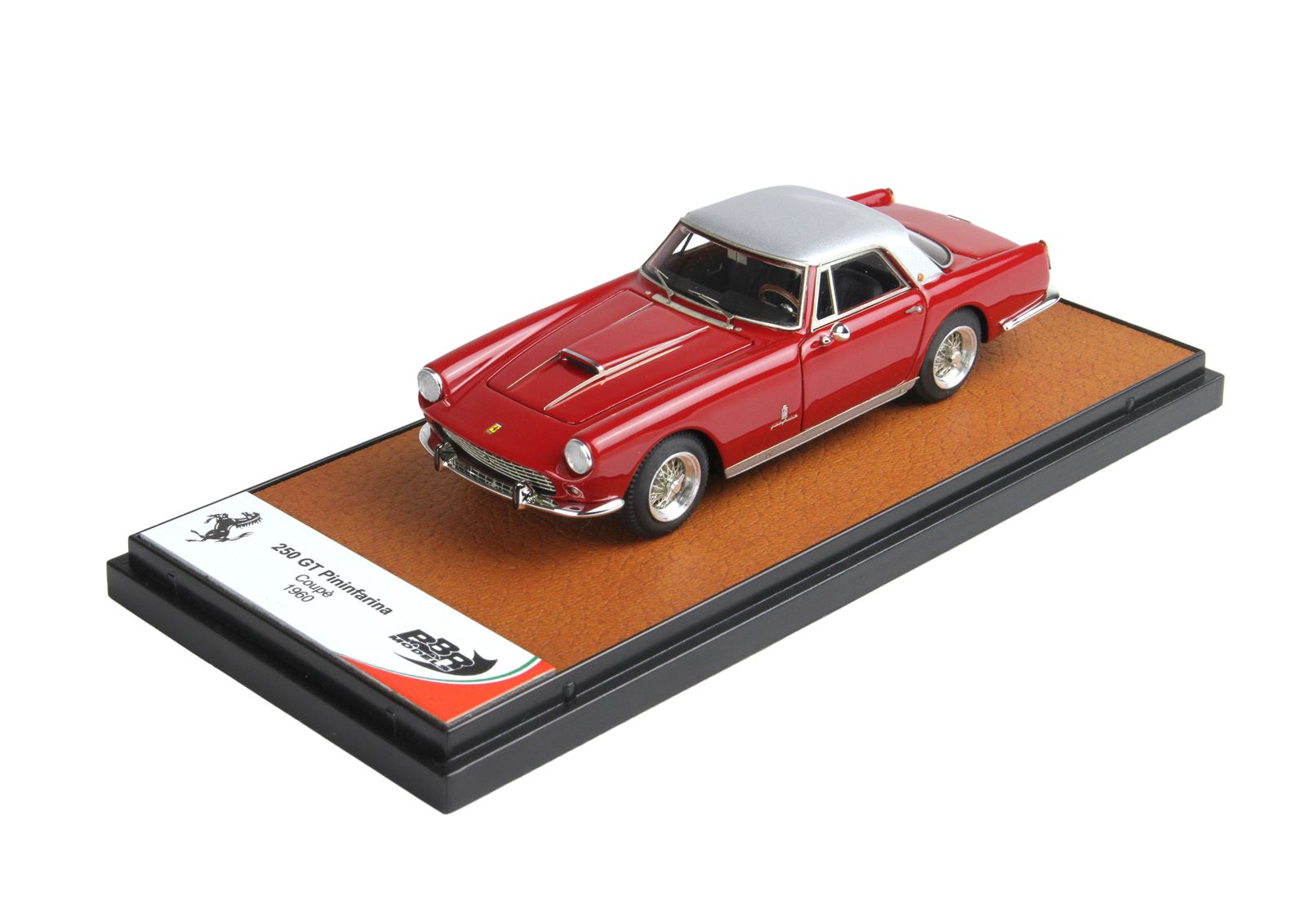 Ferrari 250 GT Pininfarina Coupe 1960 rosso metallizzato e argento 1:43 B.B.R.