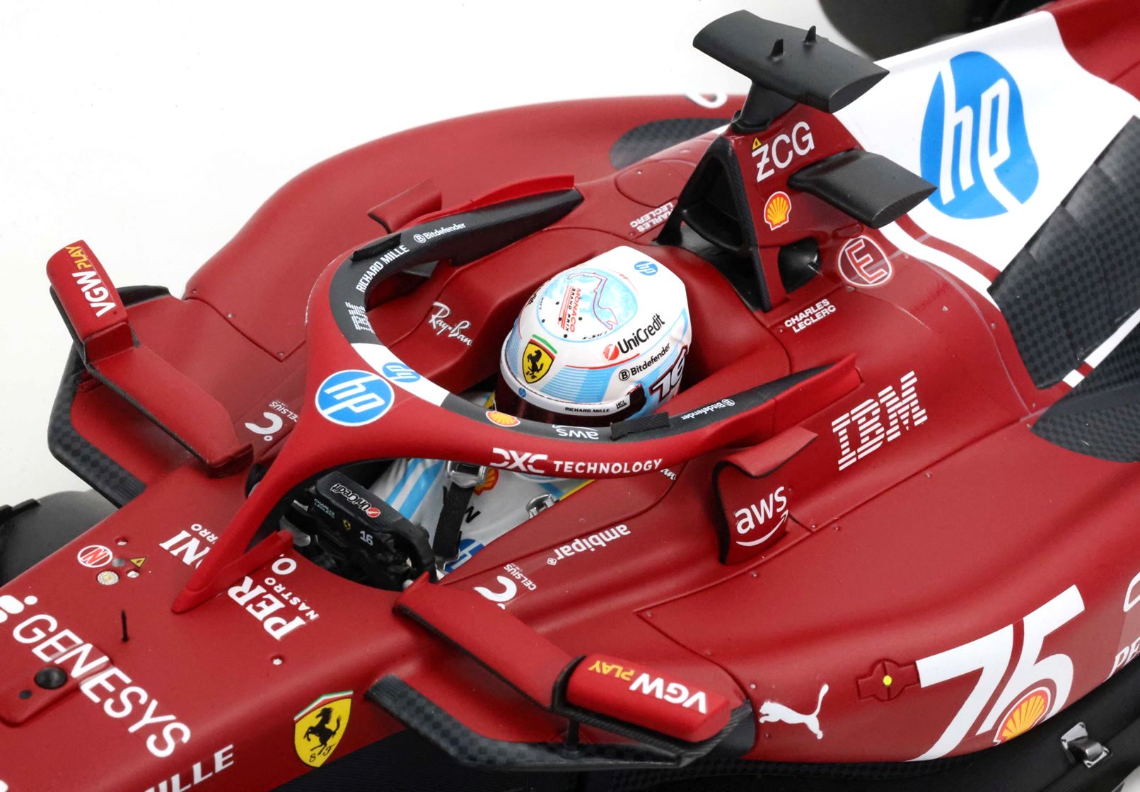 Ferrari SF-25 #16 C.Leclerc Monaco Livery - for 75 Years with Shell 1:12 B.B.R.