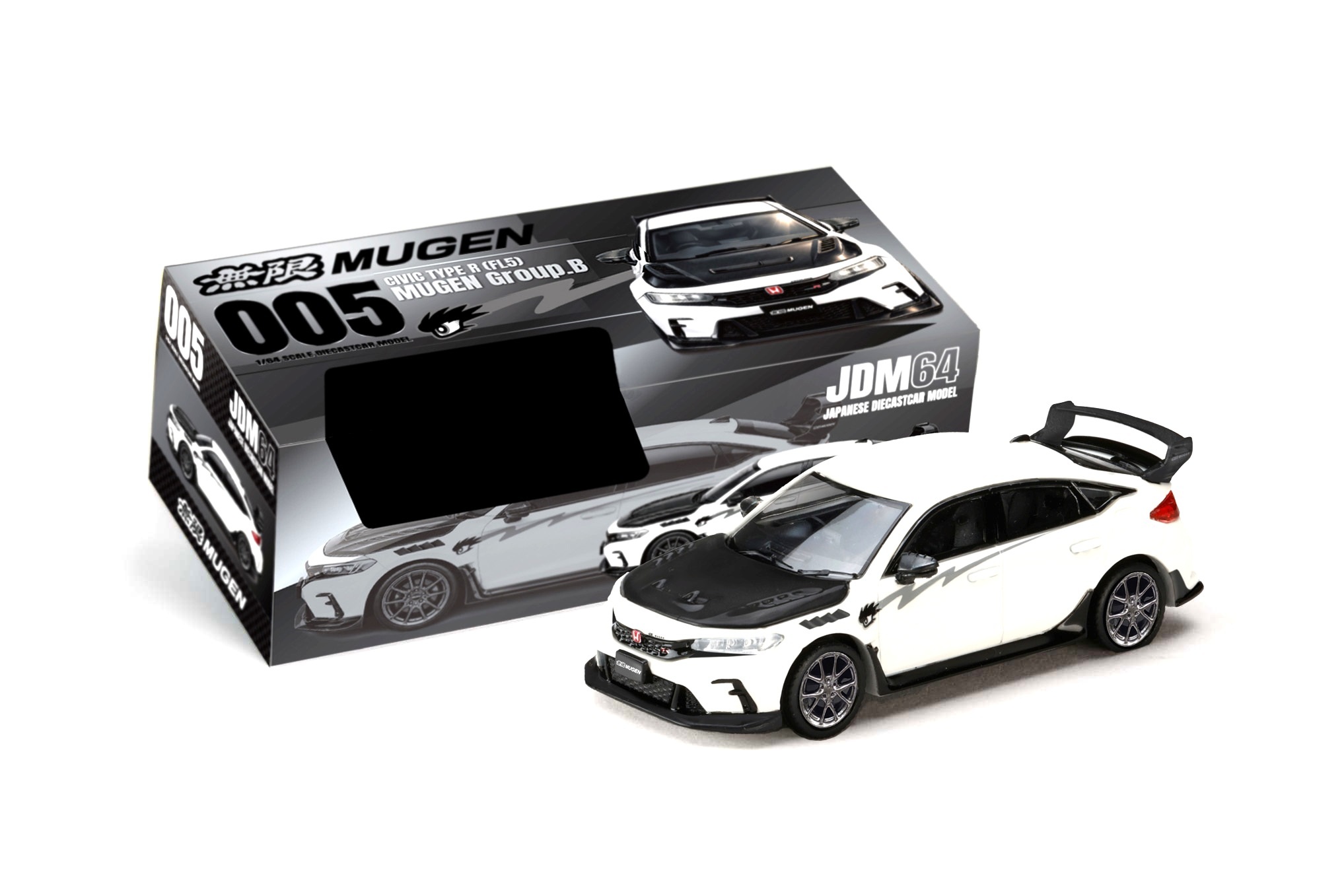 Honda Civic Type-R (FL5) MUGEN Group.B 2025 championship white 1:64 Hobby Japan