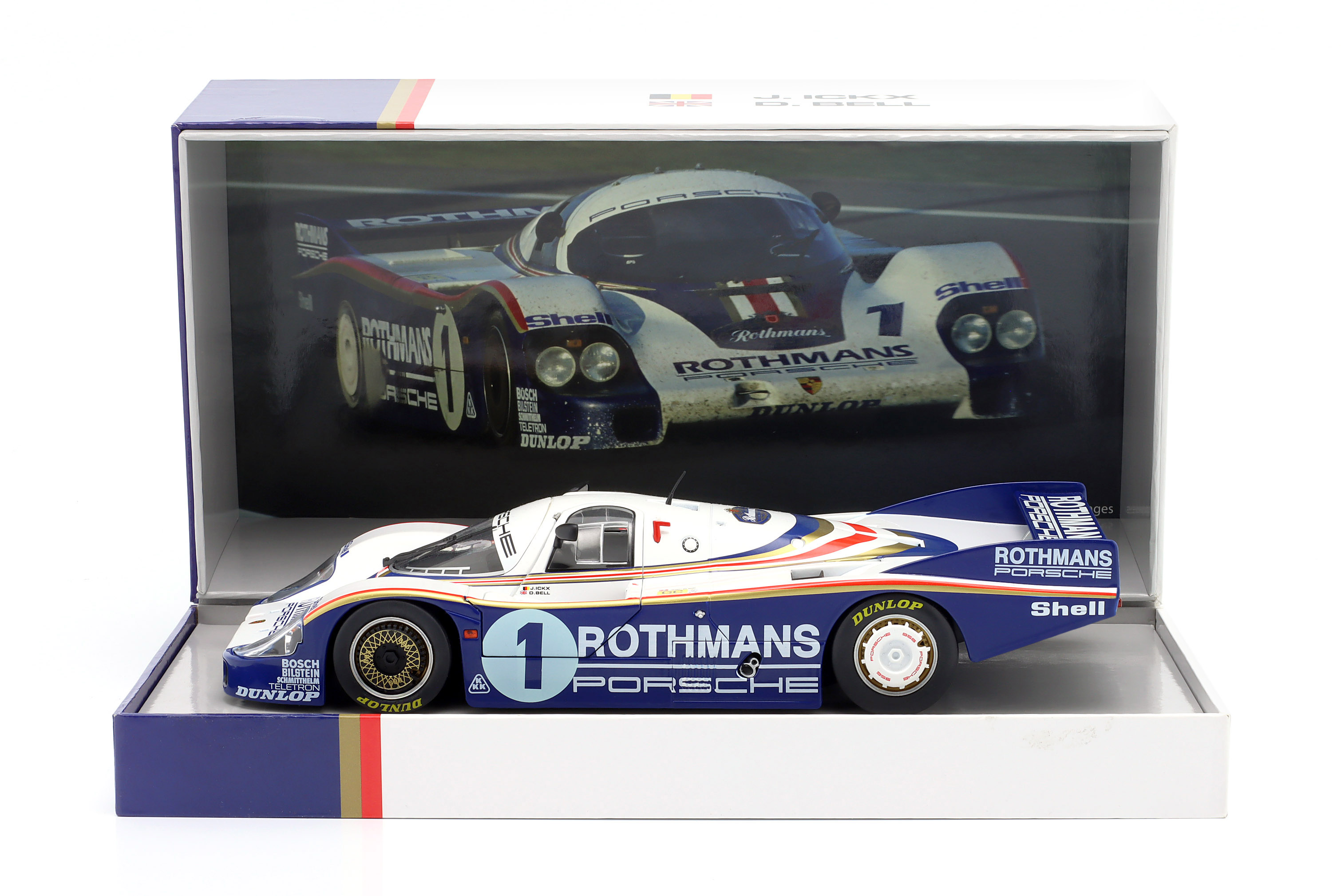 Porsche 956 LH #1 Jacky Ickx/Derek Bell Winner 24H Le Mans 1982 + Collectors Box 1:18 Werk83