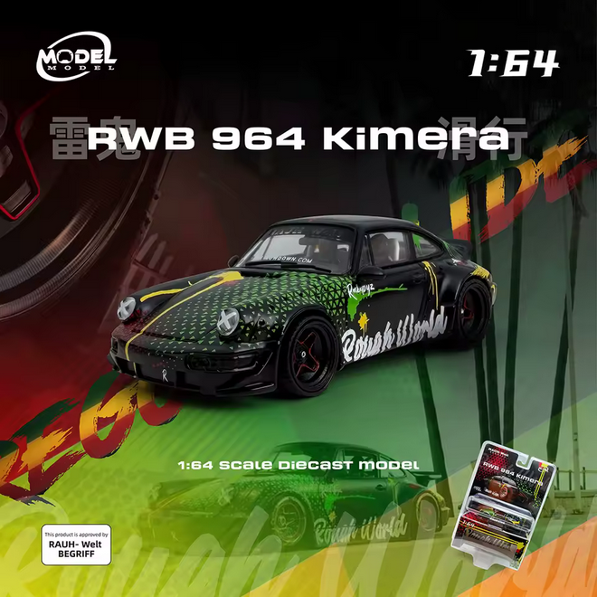 Porsche RWB 964 *Kimera* green 1:64 ModelModel