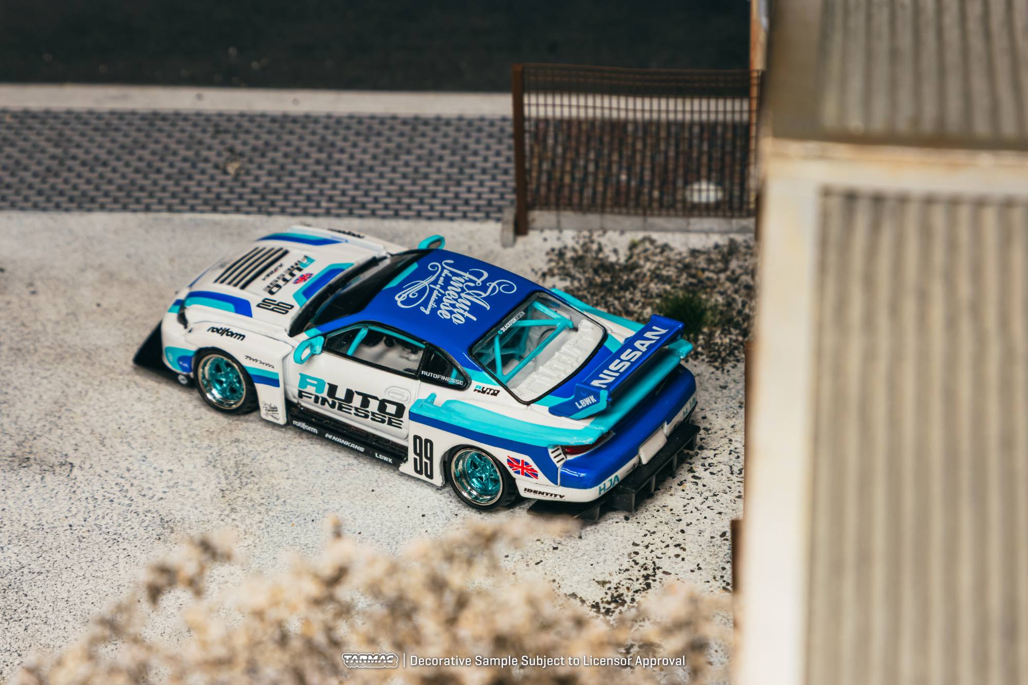 Nissan Silvia (S15) LB Super Silhouette Auto Finesse 2025 white/blue 1:64 Tarmac