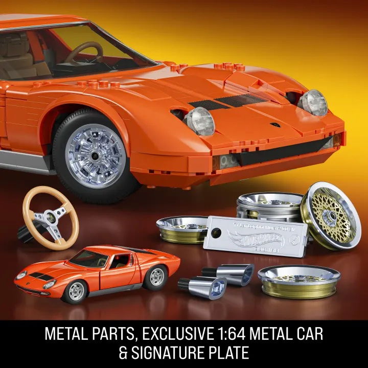Lamborghini Miura P400 SV 1971 orange 1:12 Hot Wheels Brick Shop