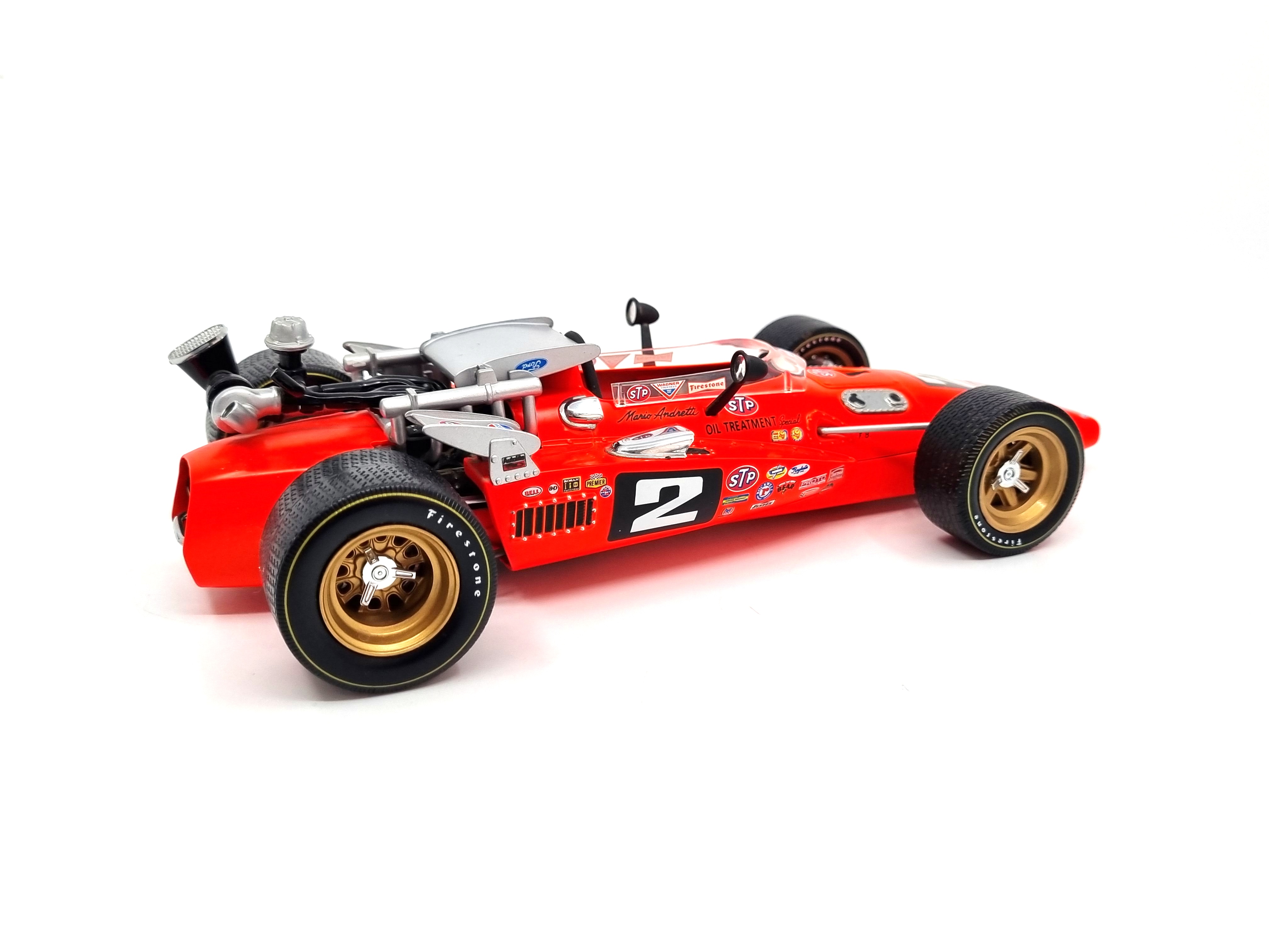 Brawner Hawk Ford STP #2 Mario Andretti Indy 500 Champion 1969 1:18 Ertl