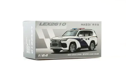 Lexus LS LX600 2022 *Police* white/blue 1:64 Massdi