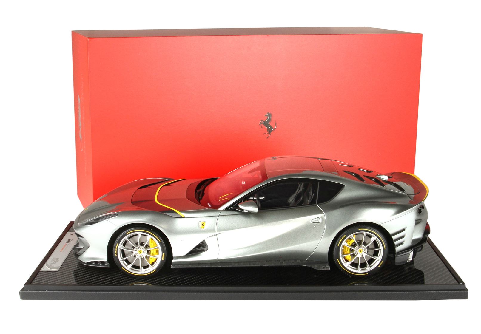 Ferrari 812 Competizione Coburn grey Key case Cuoio Schedoni included 1:12 B.B.R.