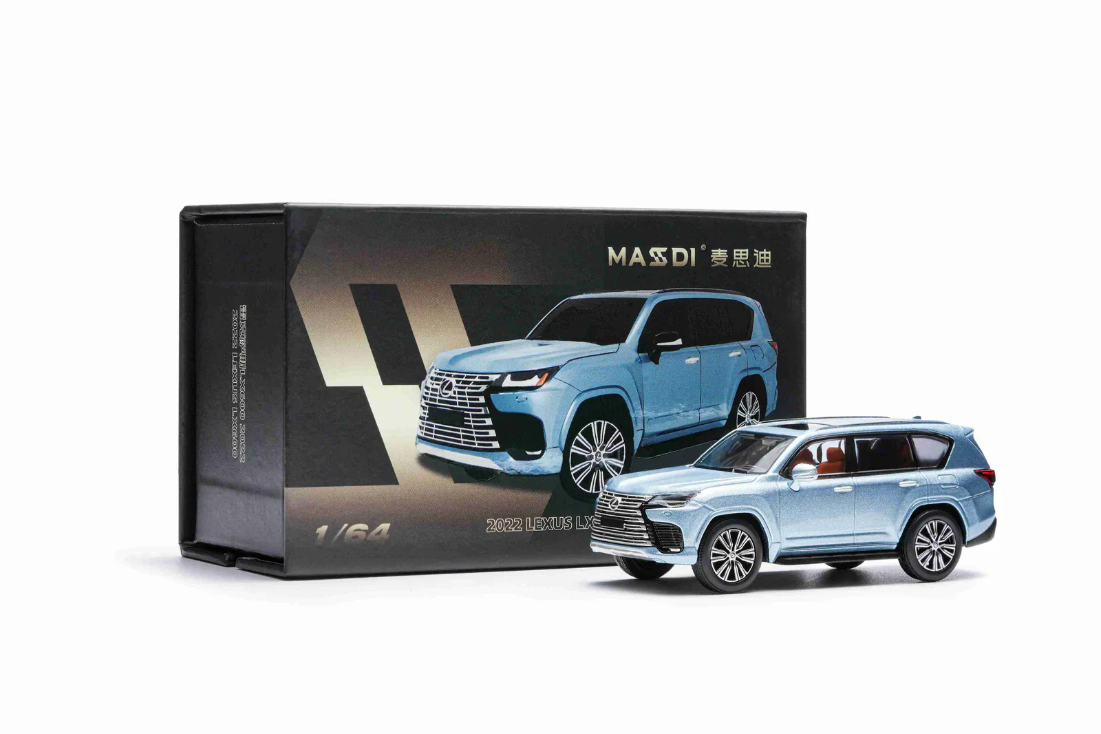 Lexus LS LX600 2022 ice blue 1:64 Massdi