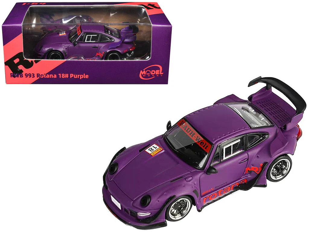 Porsche RWB 993 #18 Rotana purple 1:64 ModelModel