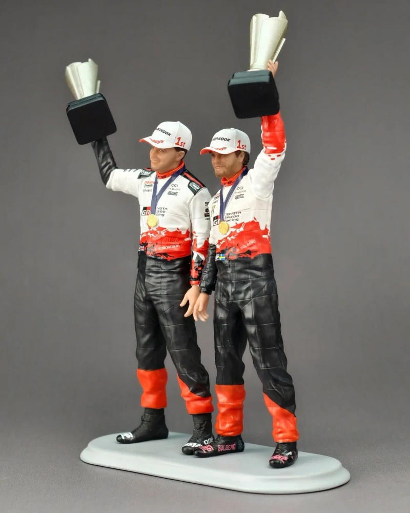 2 Figurines: Toyota Gazoo Racing WRT - O.Solberg/E.Edmondson - Winner Rally Monte Carlo 2026 1:18 Sun Star