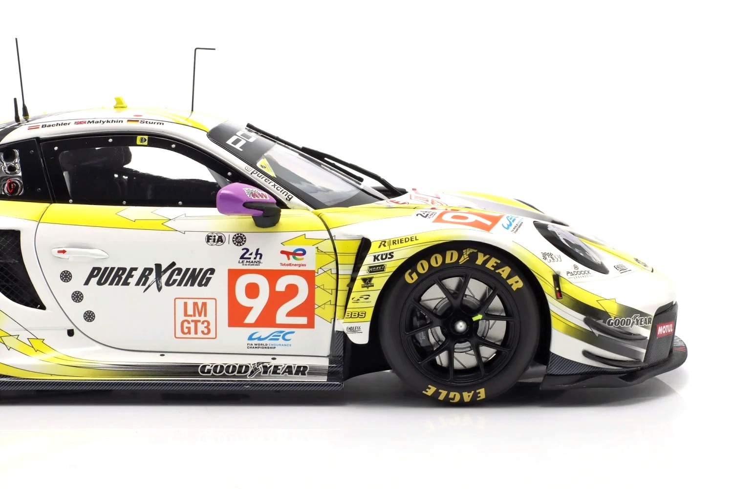 Porsche 911 GT3 R Manthey PureRxcing #92 Bachler/Malykhin/Sturm24H Le Mans 2024 1:18 Minichamps