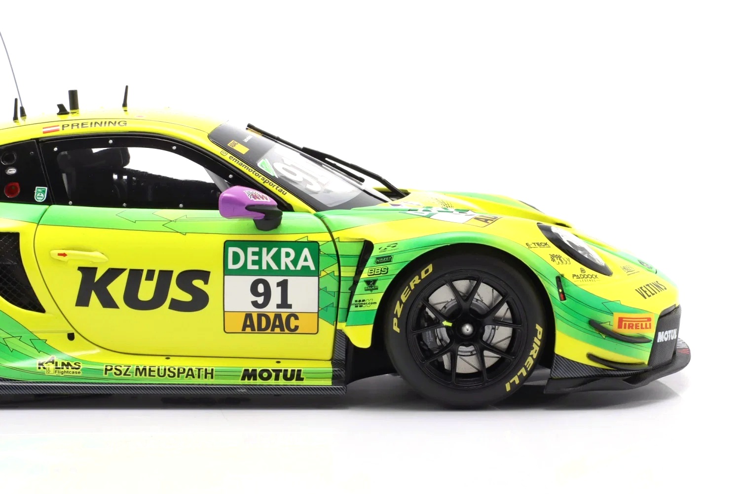 Porsche 911 GT3 R Manthey Grello #91 T.Preining DTM 2024 1:18 Minichamps