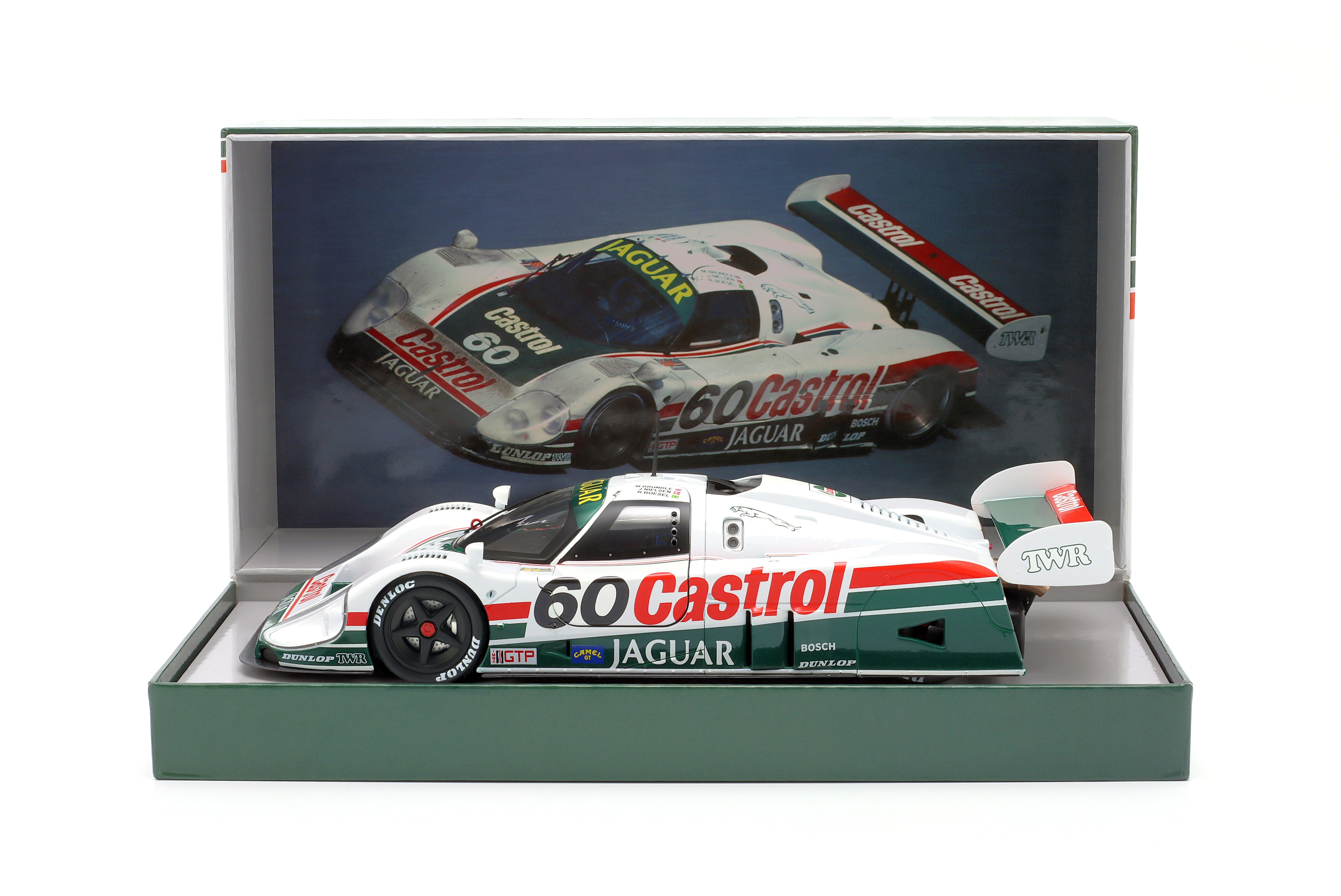 Jaguar XJR-9 #60 Brundle/Boesel/Nielsen Winner 24H Daytona 1988 + Collectors Box 1:18 Werk83