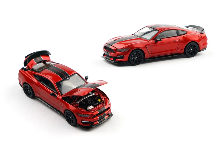 Ford Mustang Shelby GT350R race red 1:64 Pop Race Limited