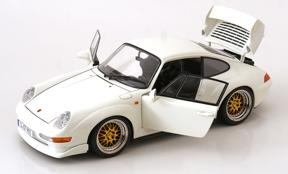 Porsche 911 993 GT2 1996 BBS Rims white 1:12 KK Scale