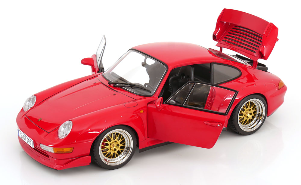 Porsche 911 993 GT2 1996 BBS Rims red 1:12 KK Scale