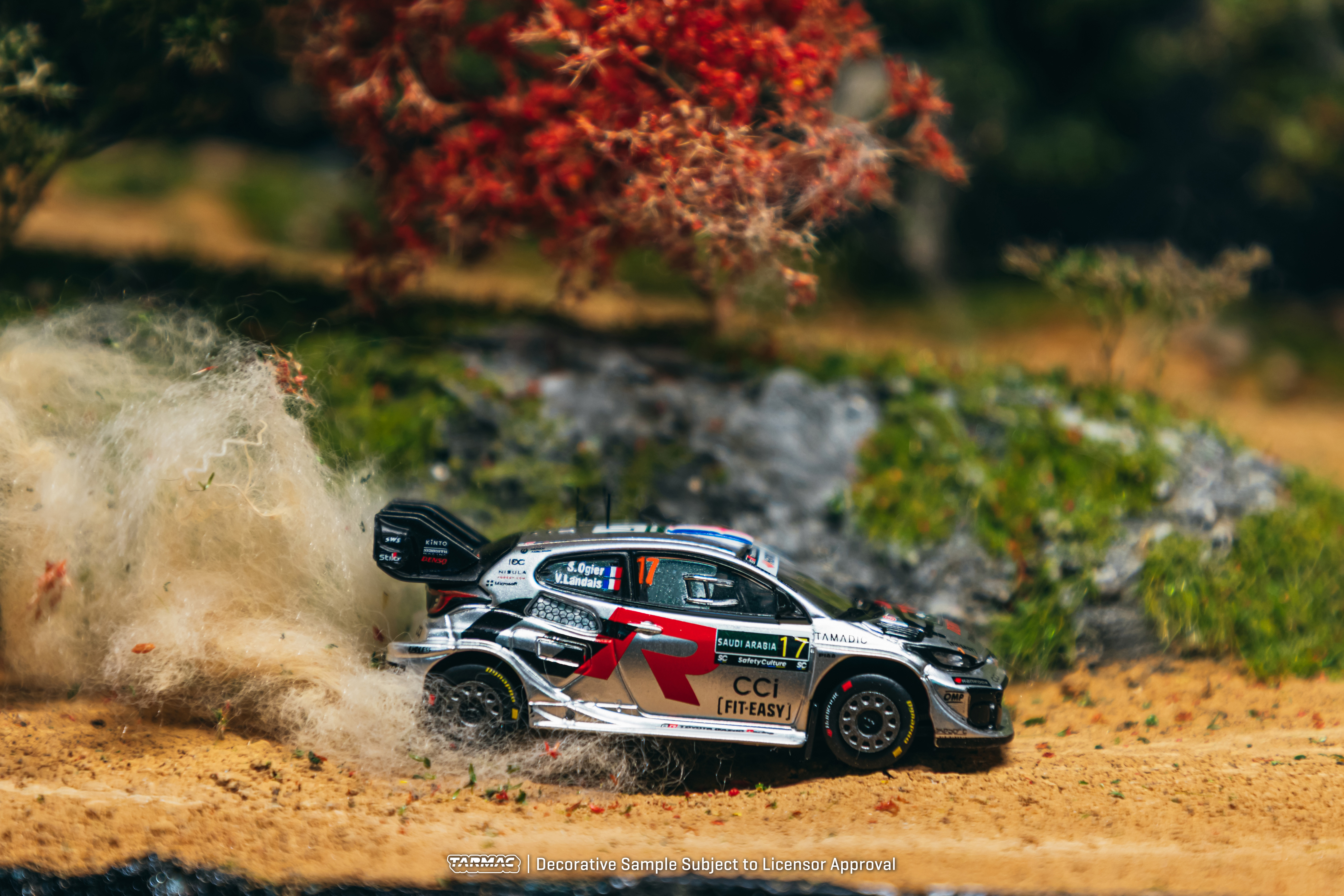 Toyota GR YARIS Rally1 HYBRID Toyota Gazoo Racing WRT #17 S.Ogier/V.Landais Rally Saudi Arabia 2025 WRC World Champion 2025 1:64 Tarmac