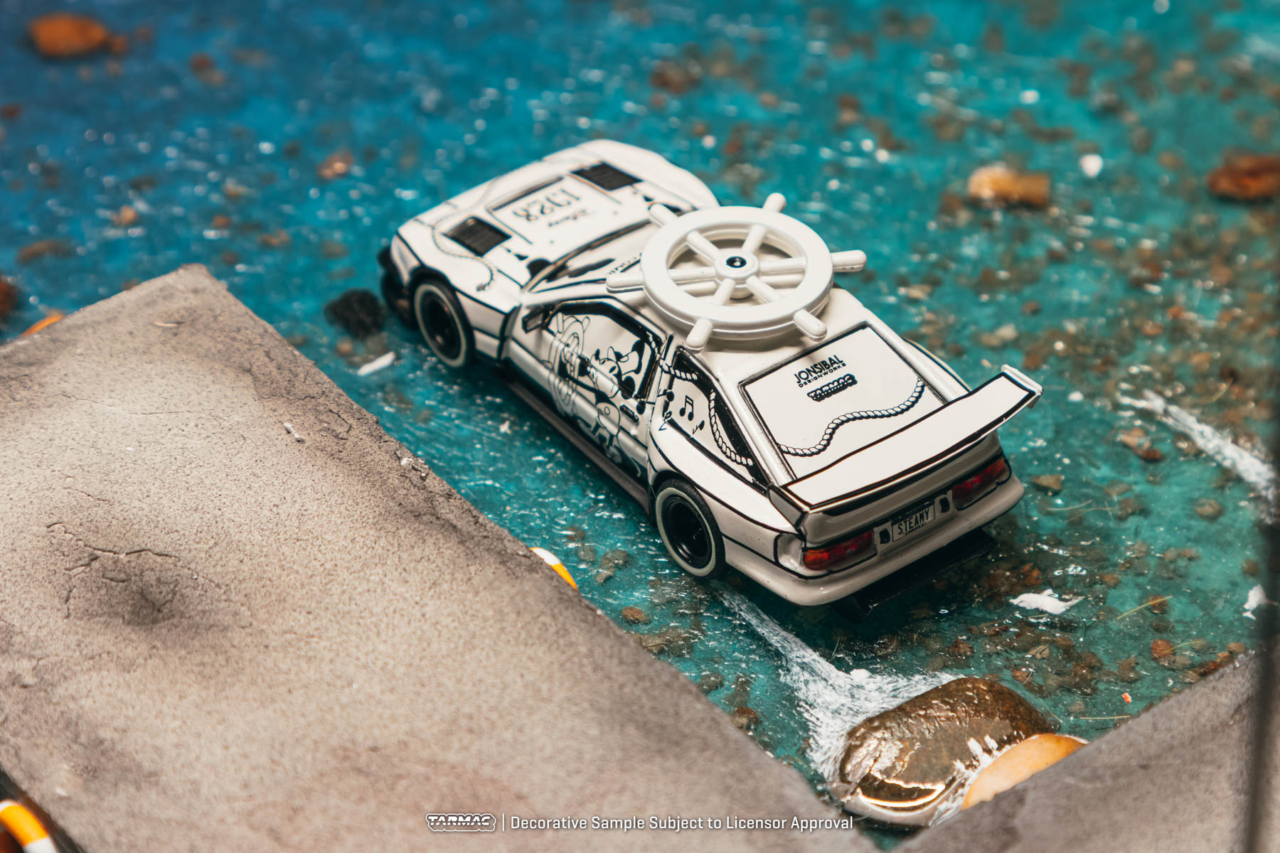 Toyota Sprinter Trueno AE86 Widebody by Jon Sibal *Mickey & Friends Steamboat Willie* white/black 1:64 Tarmac