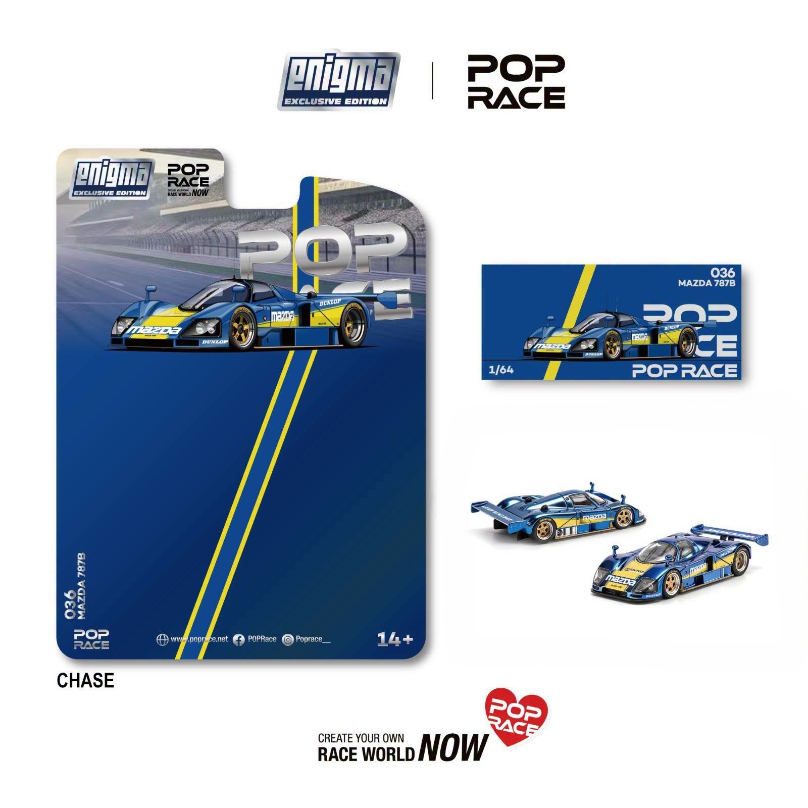 Mazda 787B racing blue/yellow 1:64 Pop Race