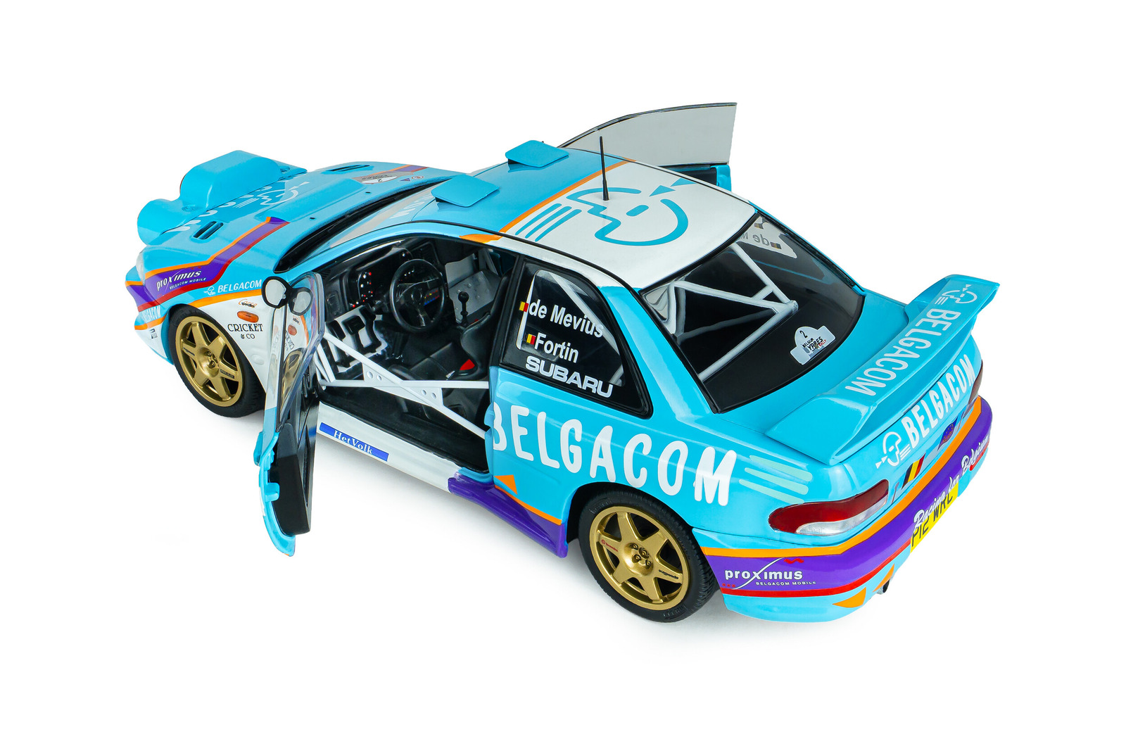 Subaru Impreza S5 WRC99 #2 Fortin/De Mevius Belgium Ypres Westhoek Rally 1998 1:18 Solido