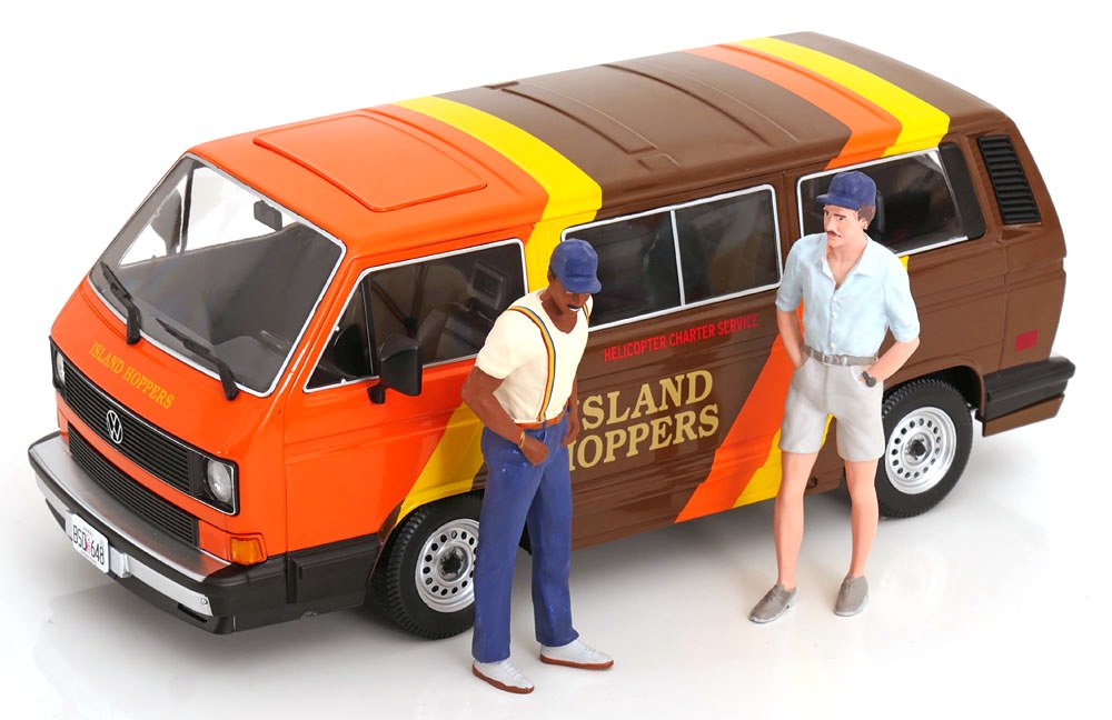 Volkswagen Vanagon GL T3 Typ 2 *Island Hoppers* TV Series Magnum 1984 brown/orange/yellow 1:18 KK Scale