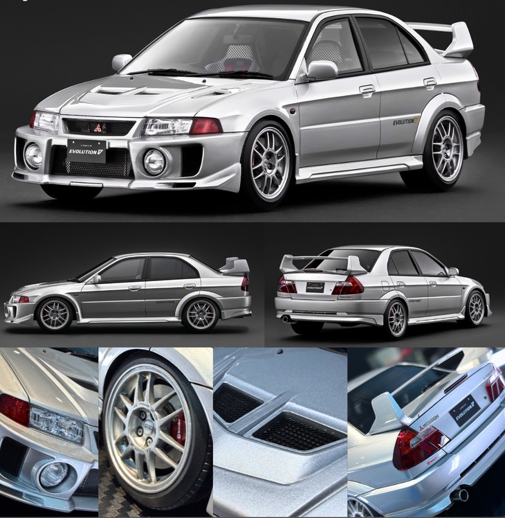 Mitsubishi Lancer Evolution V CP9A silver 1:18 Ignition Model