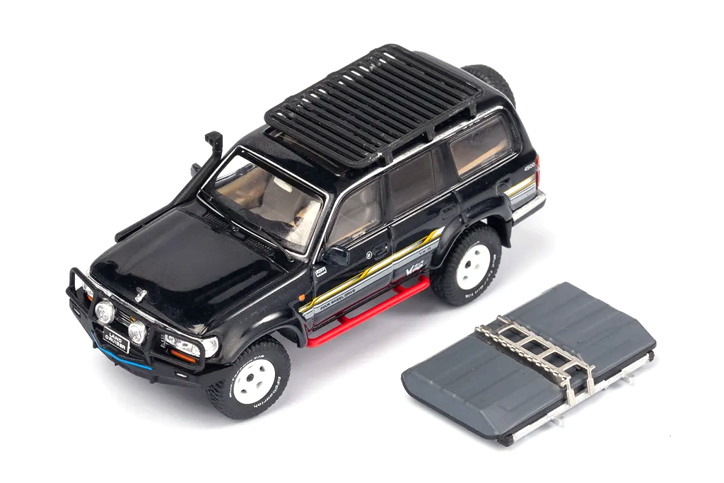 Toyota Land Cruiser LC80 pearl black refitted 1:64 KengFai