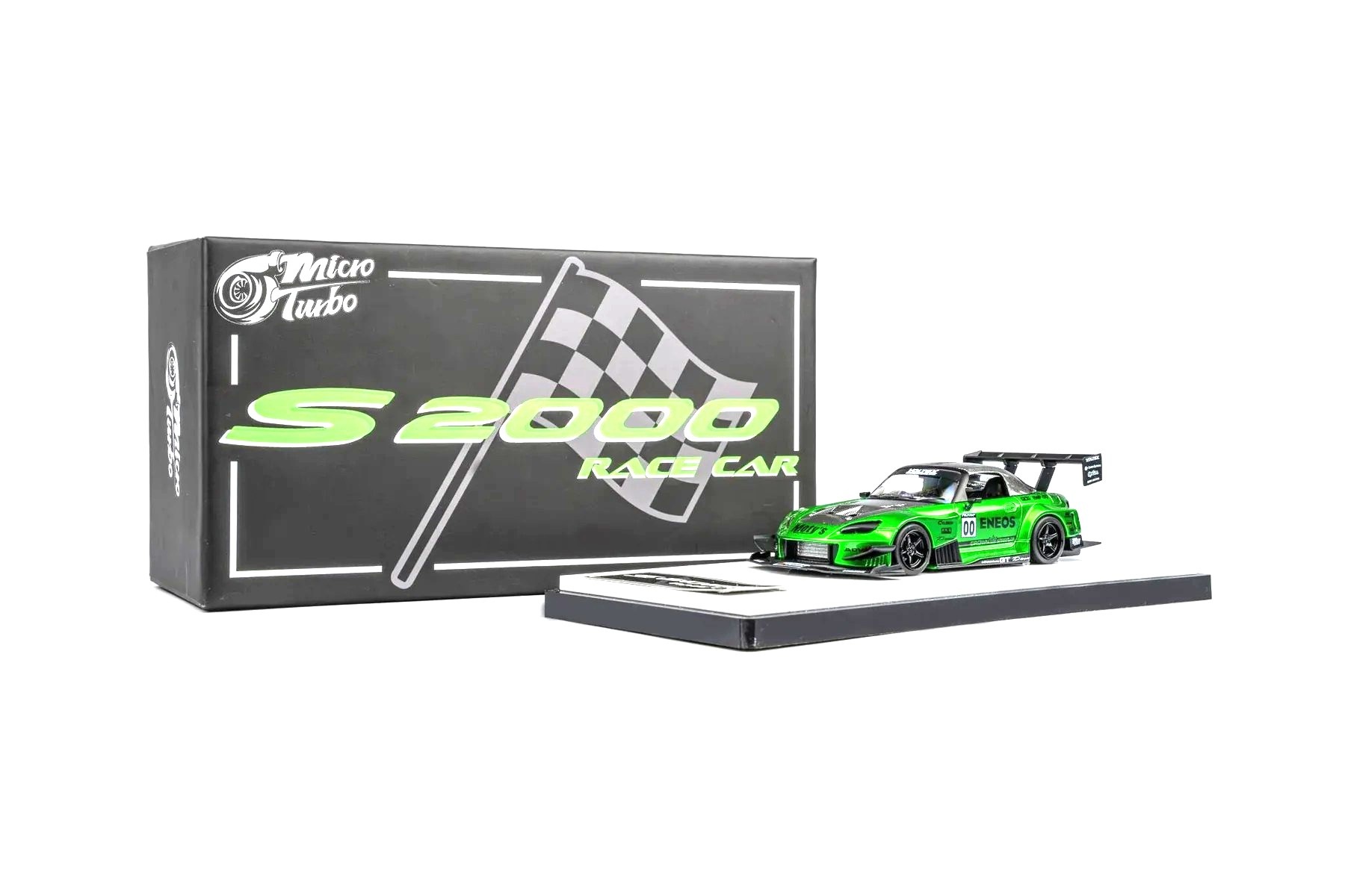 Honda Custom S2000 Race Car metallic green 1:64 Microturbo