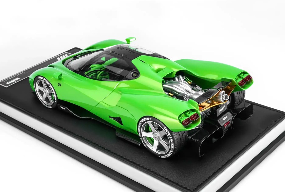 Nilu 27 V12 6.5L 1070hp 2024 mastodon green 1:18 Motorhelix