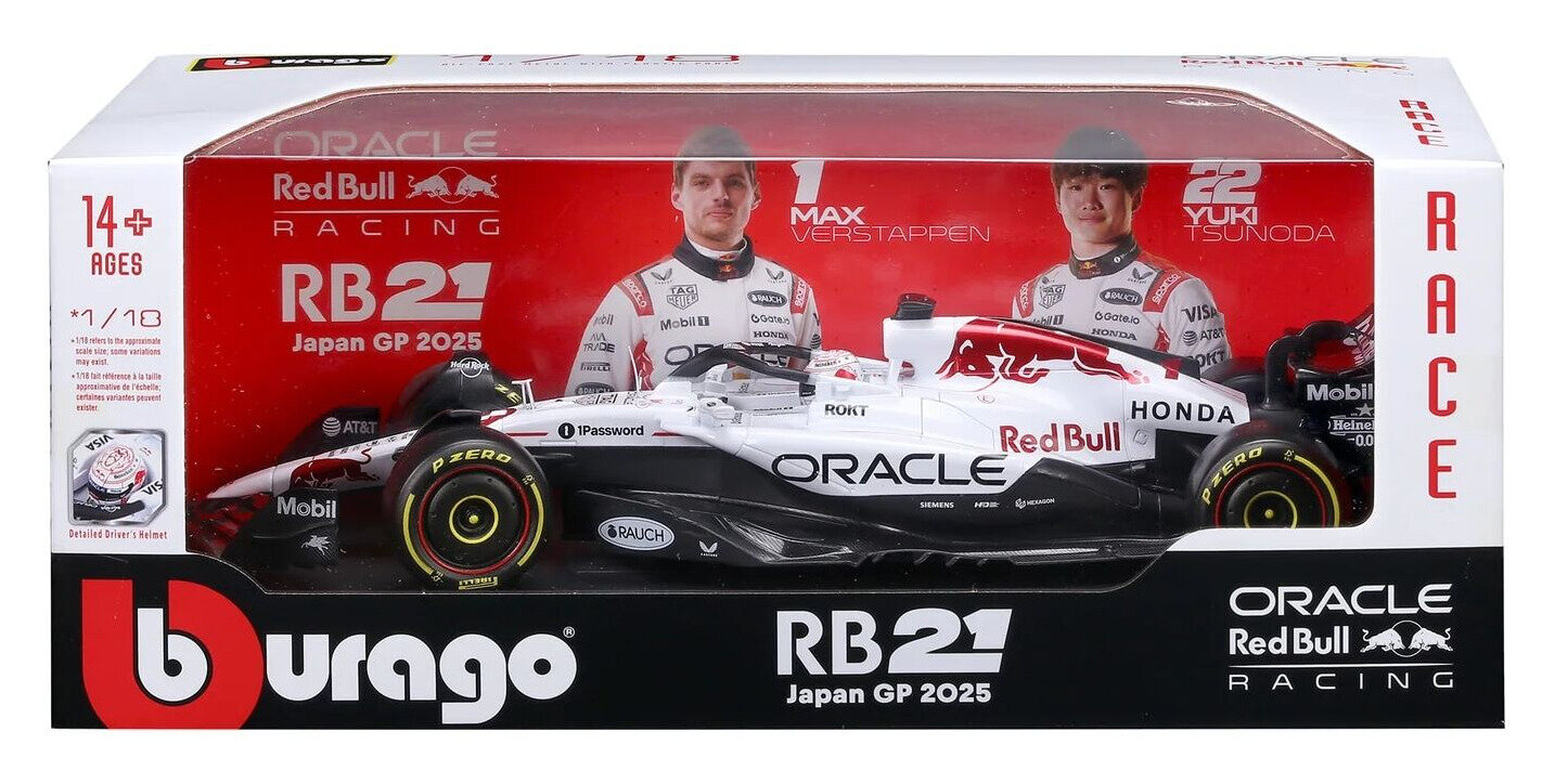 Red Bull F1 RB21 Team Oracle Red Bull Racing #1 M.Verstappen Winner Japan GP 2025 1:18 Bburago