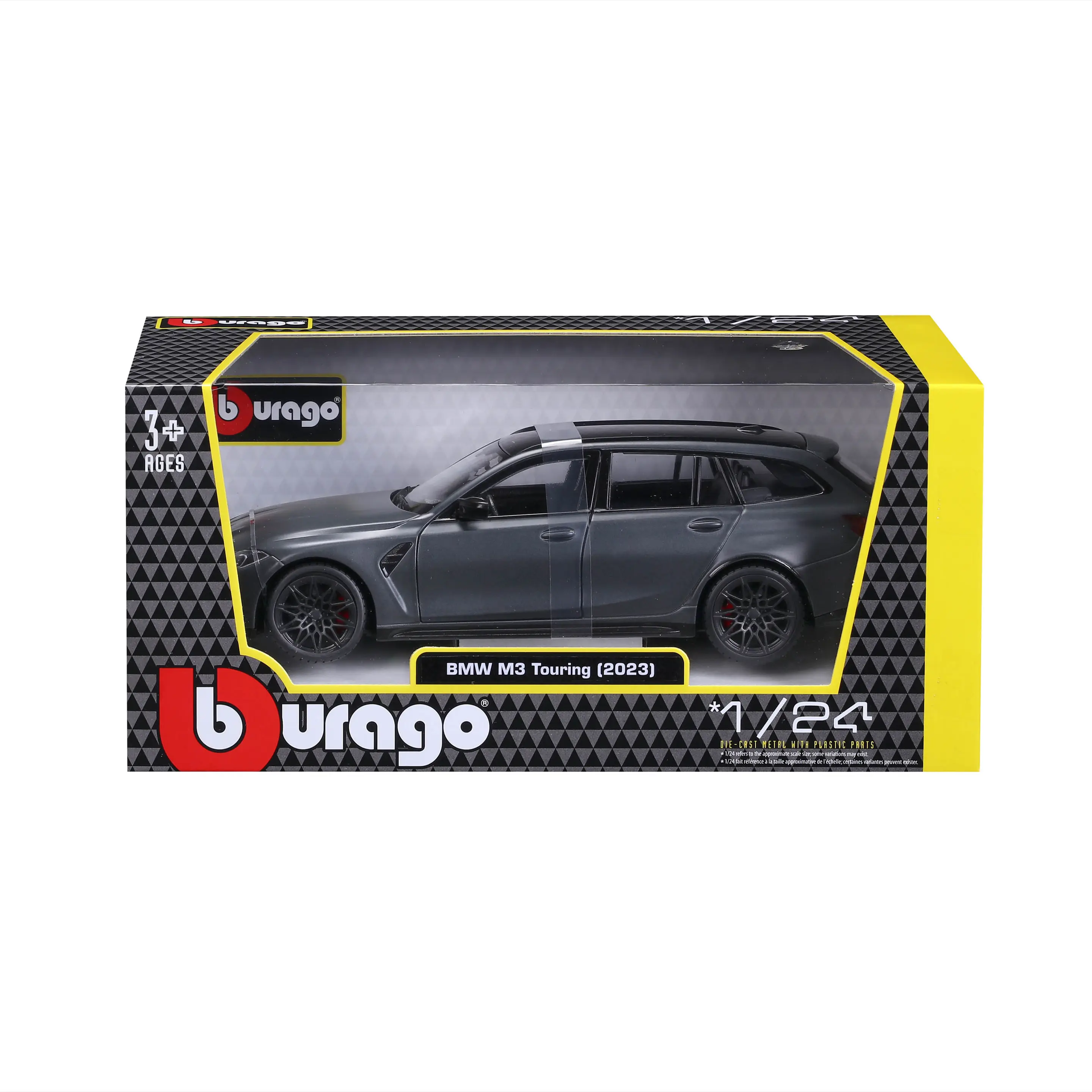 BMW M3 Touring 2023 matt grey 1:24 Bburago