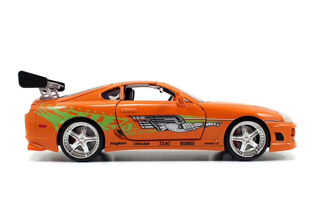 Brian's Toyota Supra 1995 Fast & Furious orange 1:24 Jada Toys