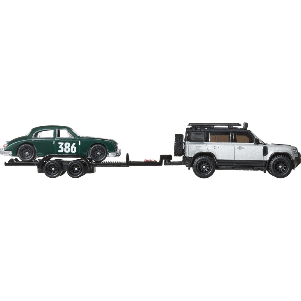 Jaguar MK1 & Land Rover Defender 110 2023 *Team Transport #74* 1:64 HotWheels