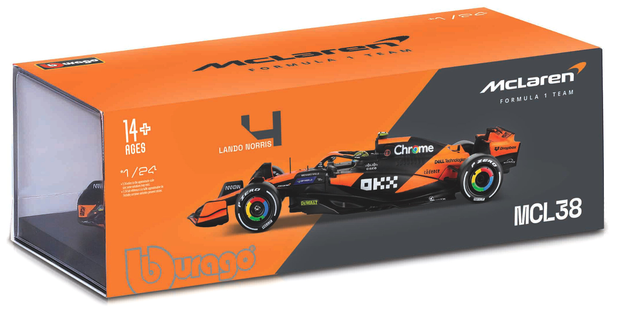 McLaren MCL38 #4 L.Norris 2024 1:24 Bburago