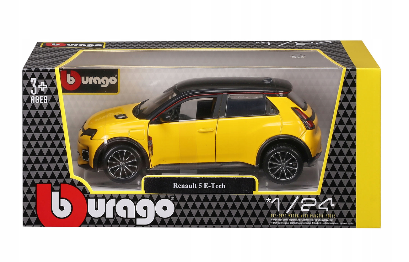 Renault 5 E-Tech yellow 1:24 Bburago