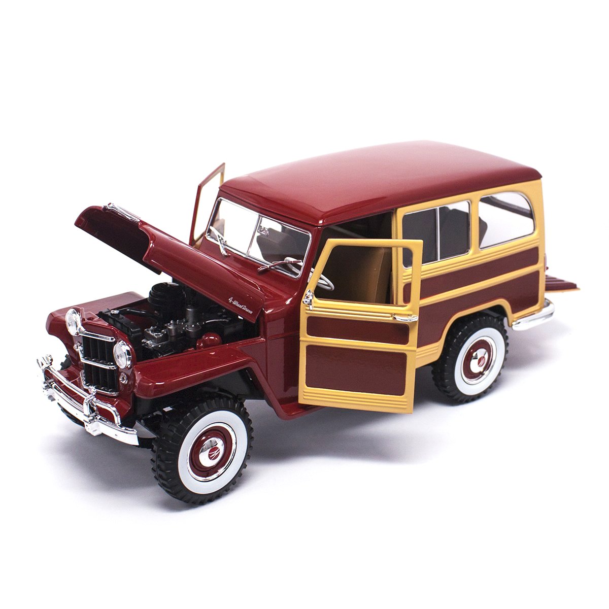 Jeep Willys Station red 1:18 Lucky Diecast