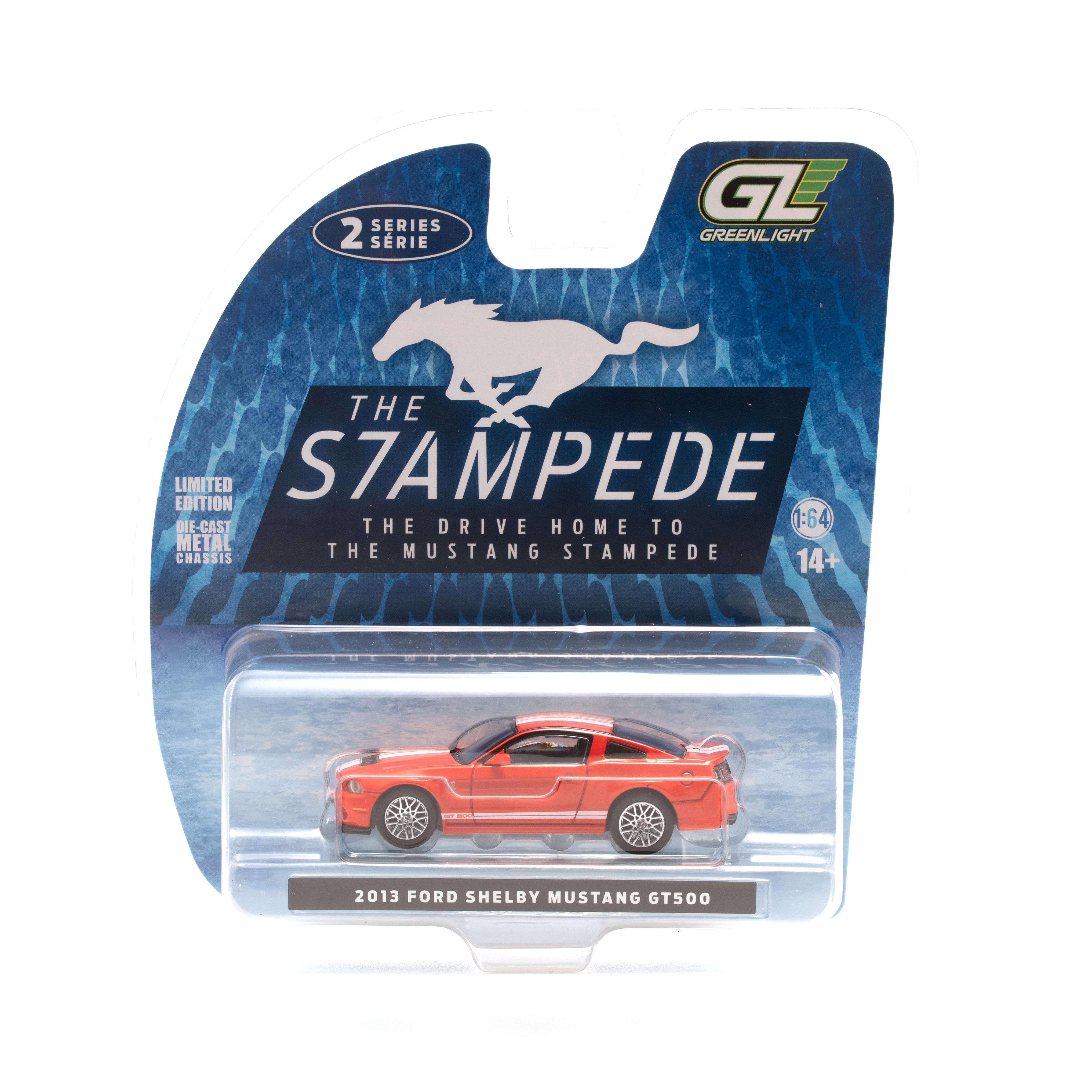 Ford Mustang Shelby GT-500 2013 *The Mustang Stampede Series 2* race red 1:64 Greenlight
